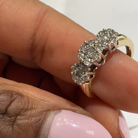 14k diamond cocktail ring - Picture 11 of 12